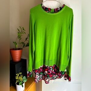 Crown & ivory size X-Large sweater with faux undershirt